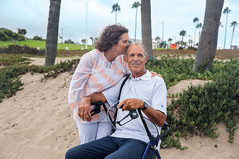 Couple Showing Affection Outdoors